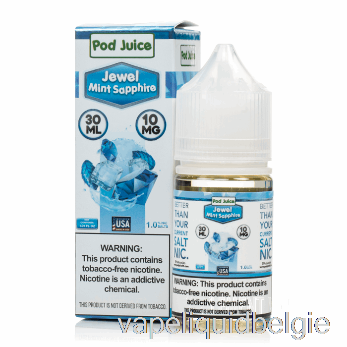 Vape België Juweel Munt Saffier - Peulensap - 30ml 10mg